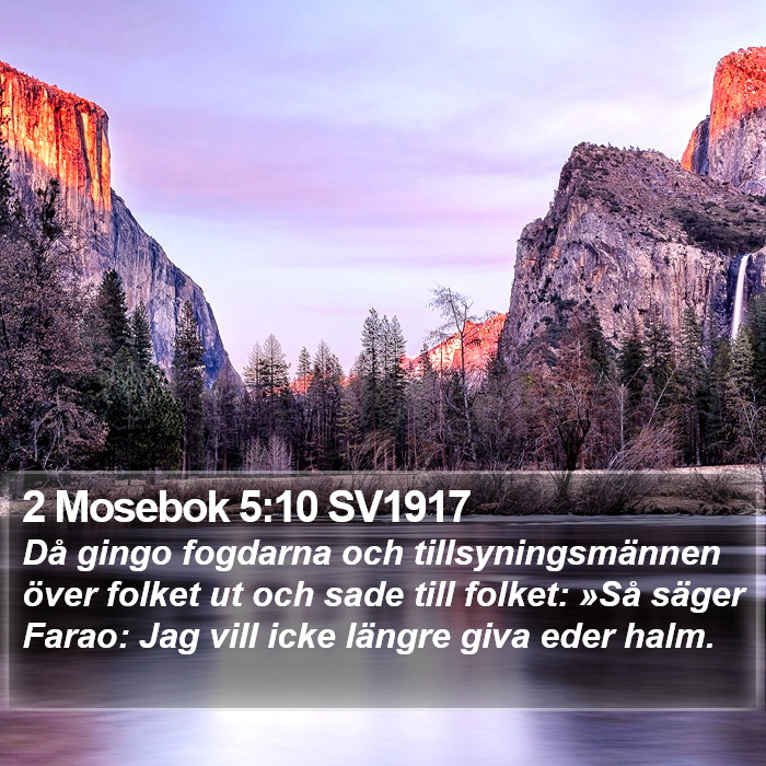 2 Mosebok 5:10 SV1917 Bible Study