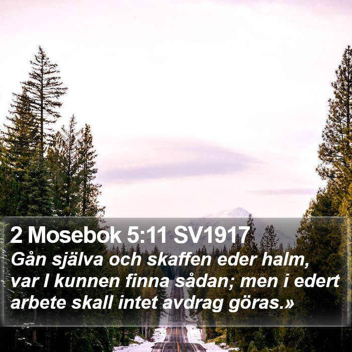 2 Mosebok 5:11 SV1917 Bible Study