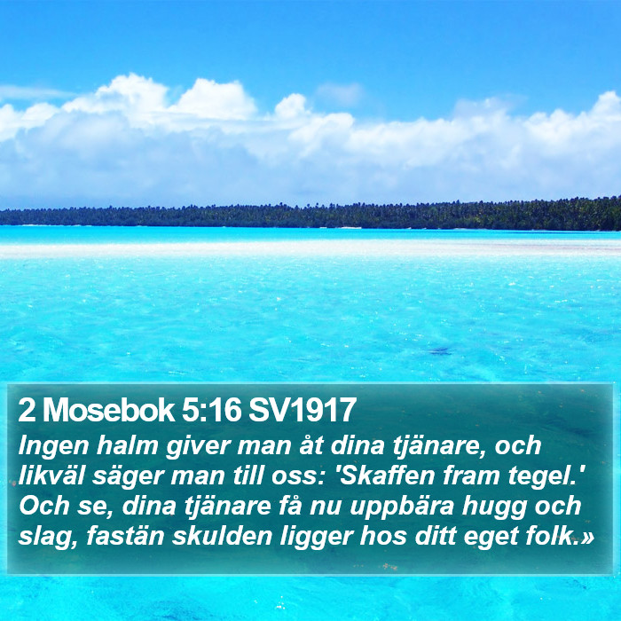 2 Mosebok 5:16 SV1917 Bible Study