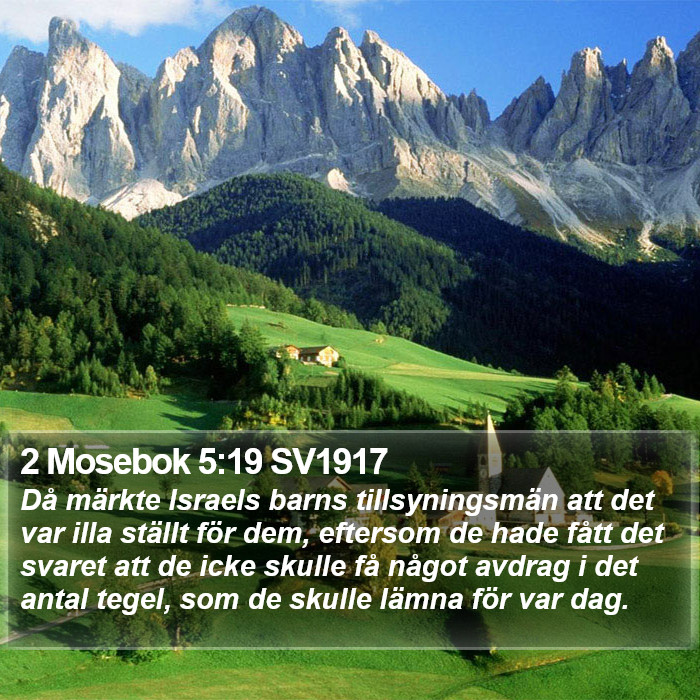 2 Mosebok 5:19 SV1917 Bible Study