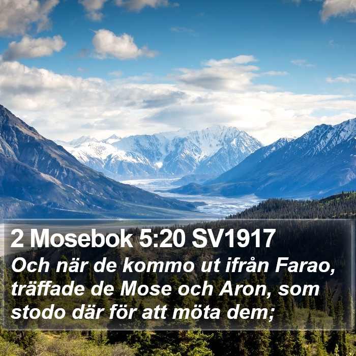 2 Mosebok 5:20 SV1917 Bible Study