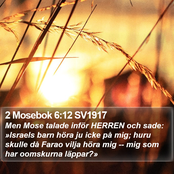 2 Mosebok 6:12 SV1917 Bible Study