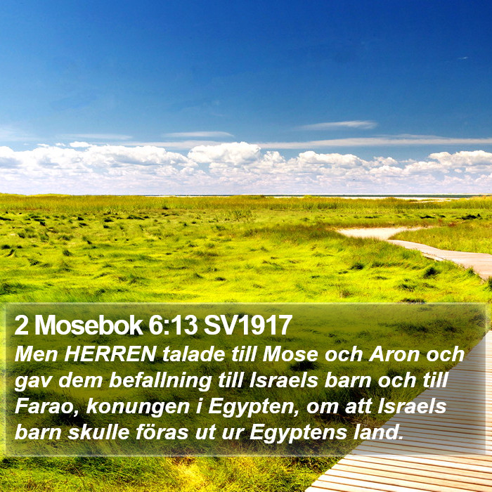 2 Mosebok 6:13 SV1917 Bible Study