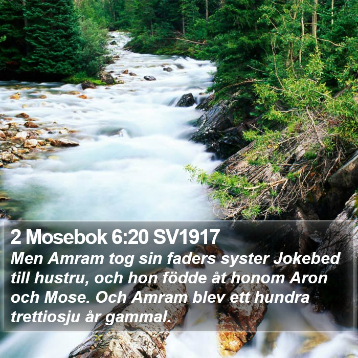 2 Mosebok 6:20 SV1917 Bible Study