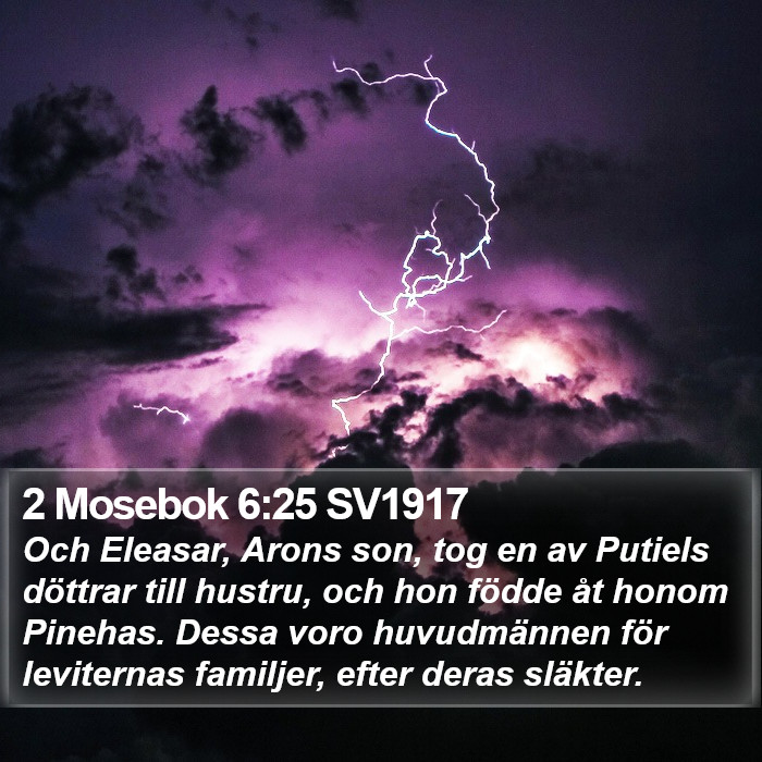 2 Mosebok 6:25 SV1917 Bible Study