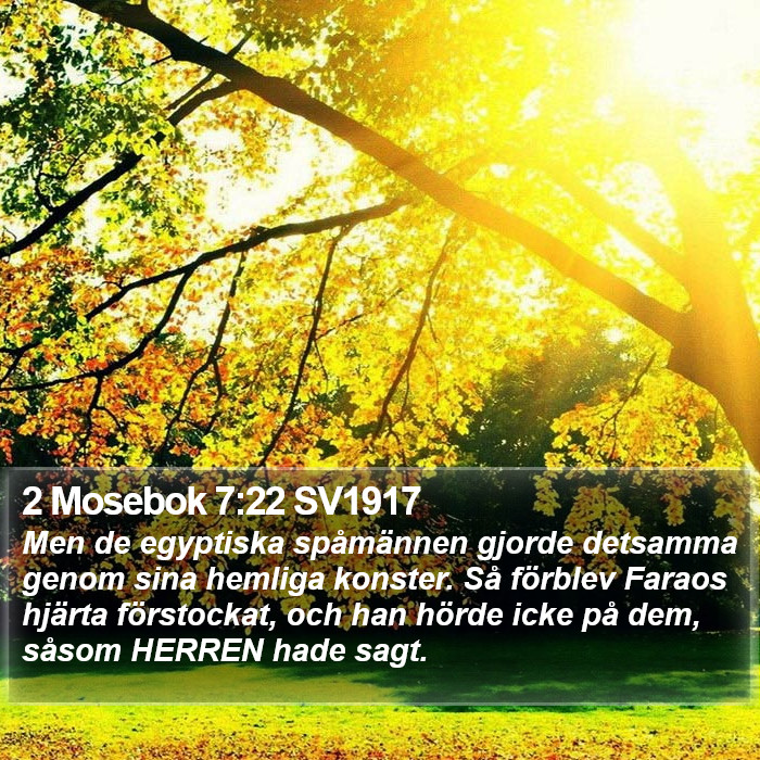 2 Mosebok 7:22 SV1917 Bible Study