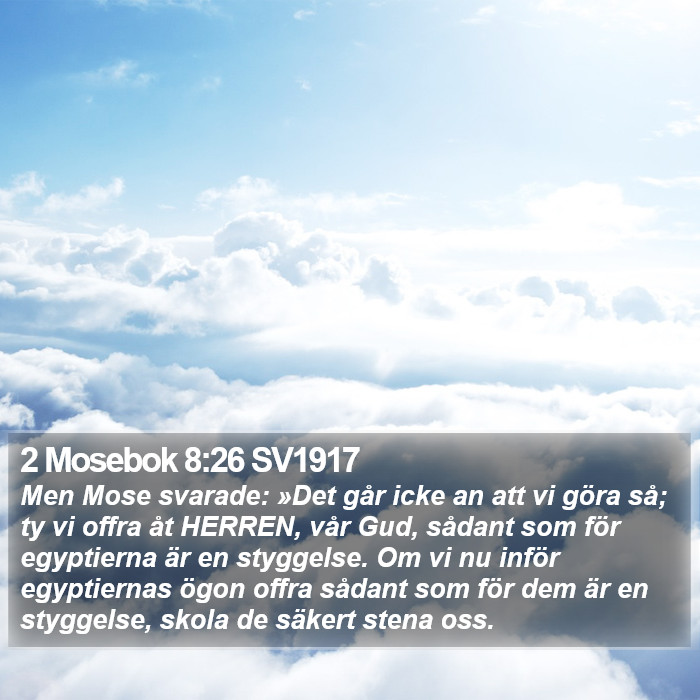 2 Mosebok 8:26 SV1917 Bible Study