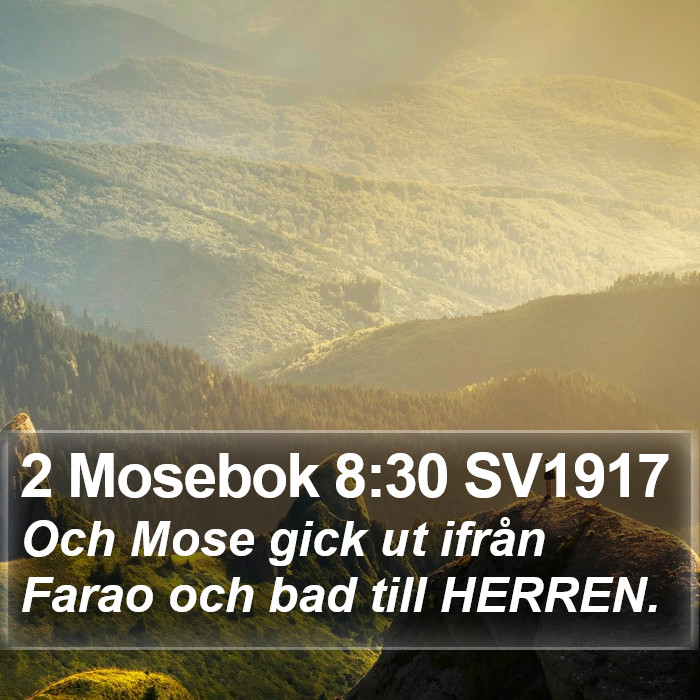 2 Mosebok 8:30 SV1917 Bible Study