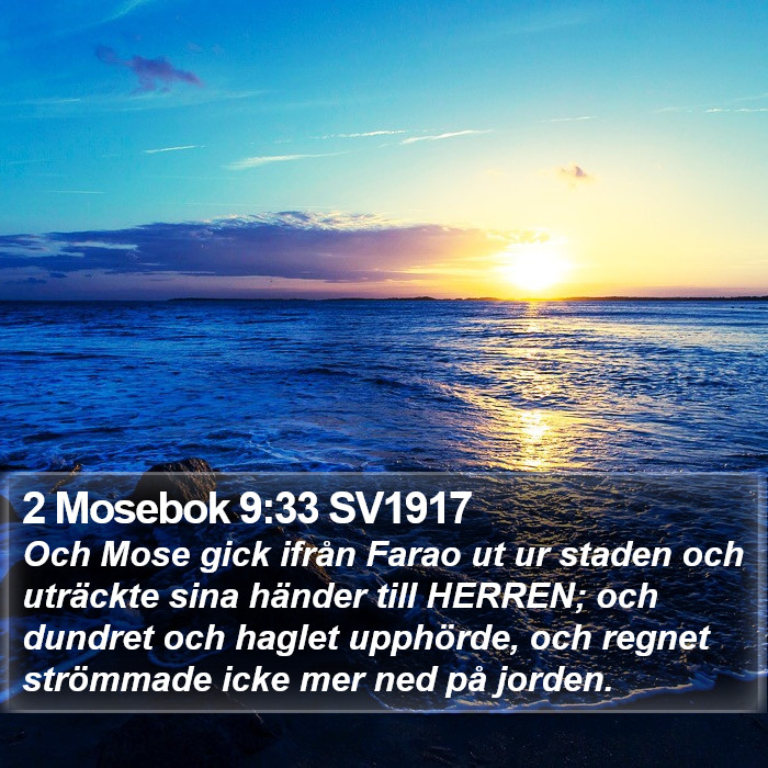 2 Mosebok 9:33 SV1917 Bible Study