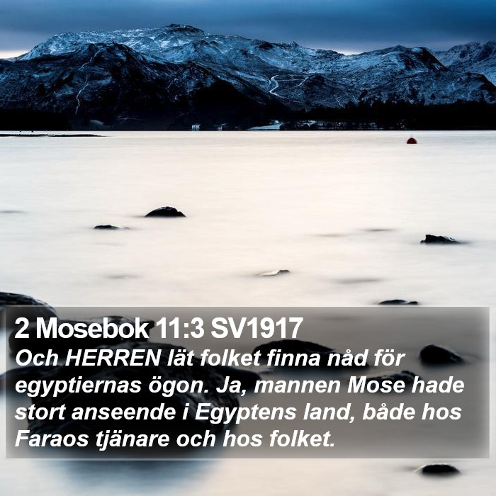 2 Mosebok 11:3 SV1917 Bible Study