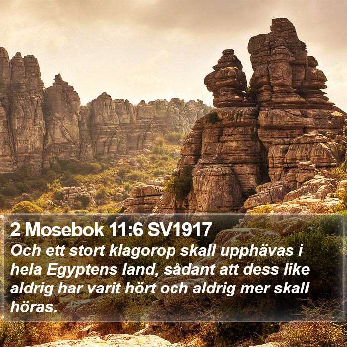 2 Mosebok 11:6 SV1917 Bible Study