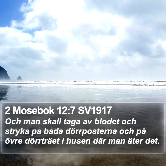 2 Mosebok 12:7 SV1917 Bible Study