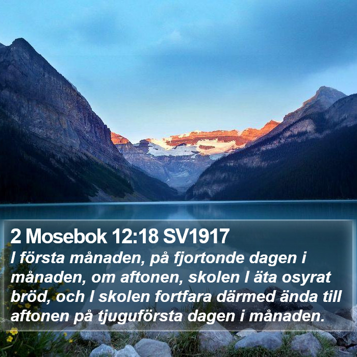 2 Mosebok 12:18 SV1917 Bible Study