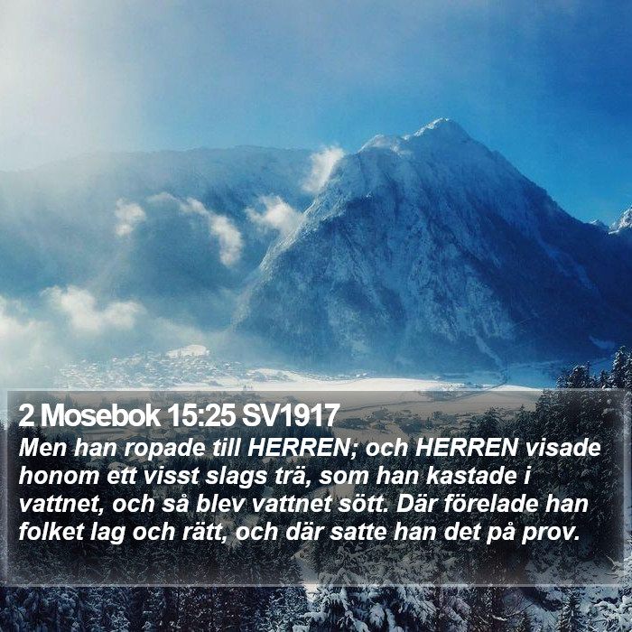 2 Mosebok 15:25 SV1917 Bible Study