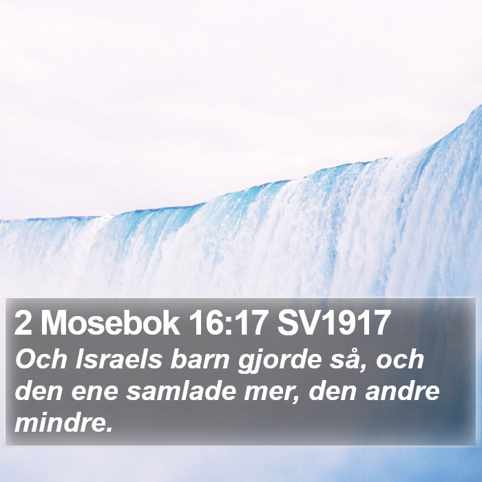 2 Mosebok 16:17 SV1917 Bible Study