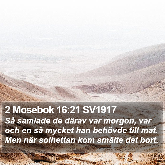 2 Mosebok 16:21 SV1917 Bible Study