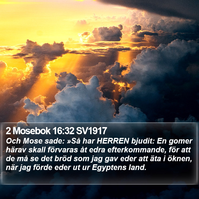 2 Mosebok 16:32 SV1917 Bible Study