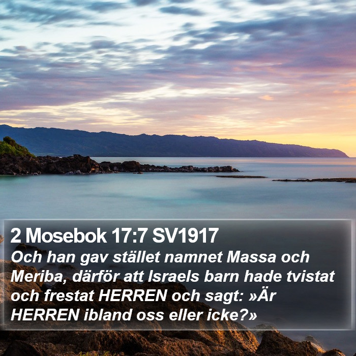2 Mosebok 17:7 SV1917 Bible Study