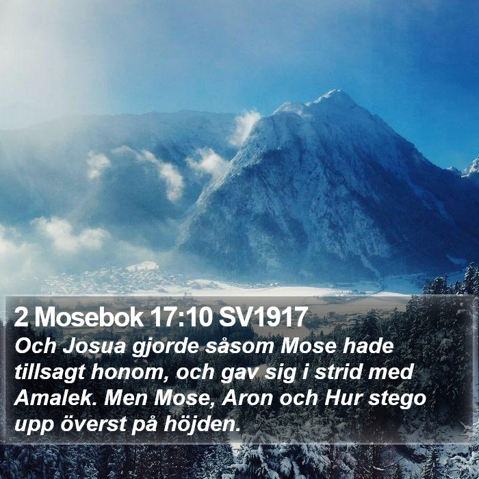 2 Mosebok 17:10 SV1917 Bible Study
