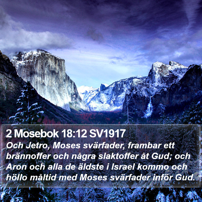 2 Mosebok 18:12 SV1917 Bible Study