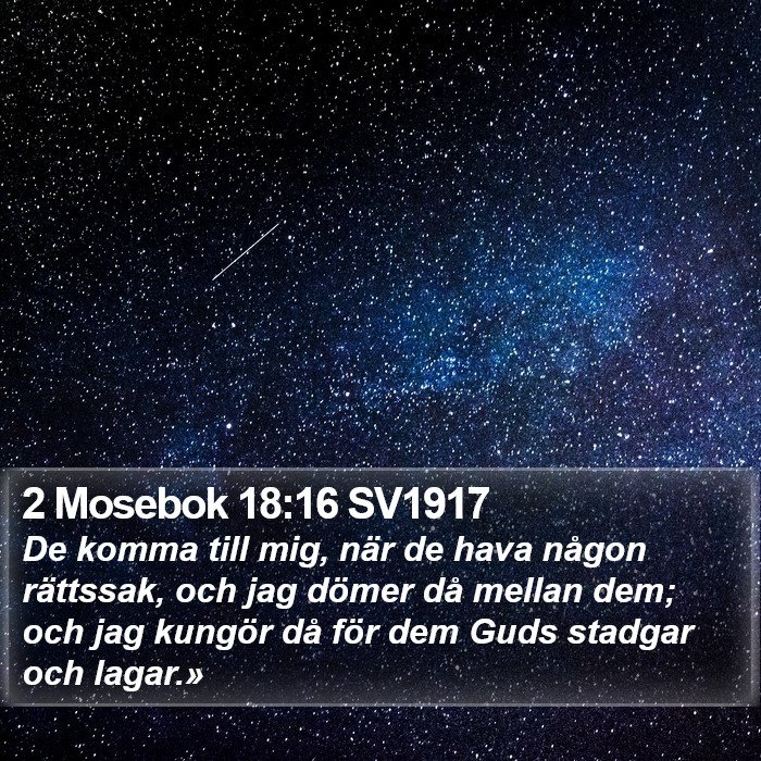 2 Mosebok 18:16 SV1917 Bible Study