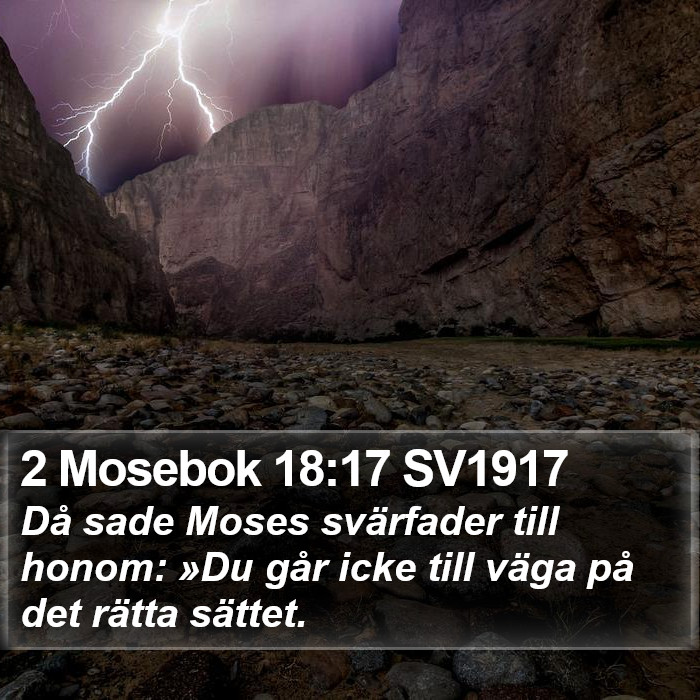 2 Mosebok 18:17 SV1917 Bible Study