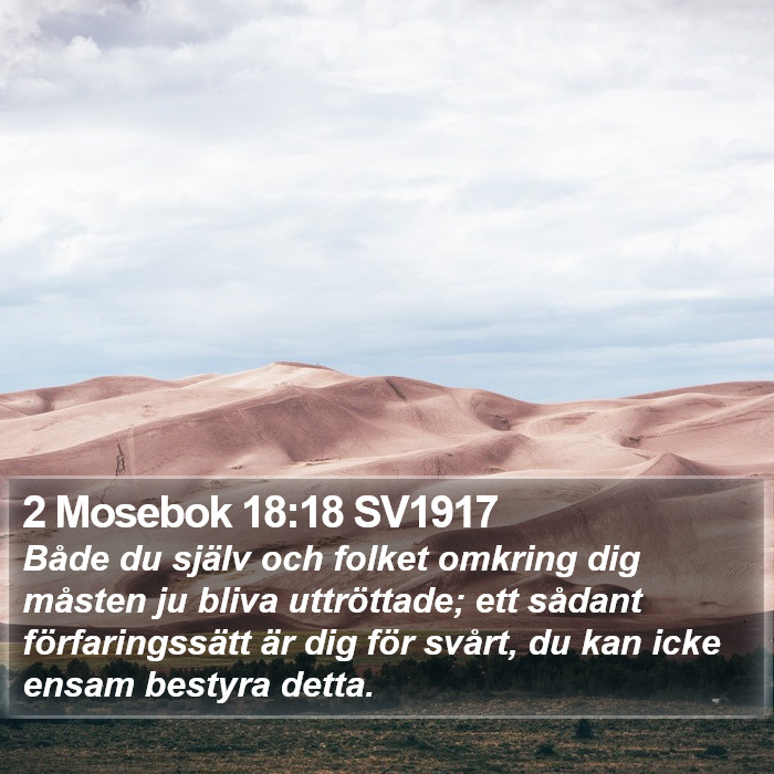 2 Mosebok 18:18 SV1917 Bible Study