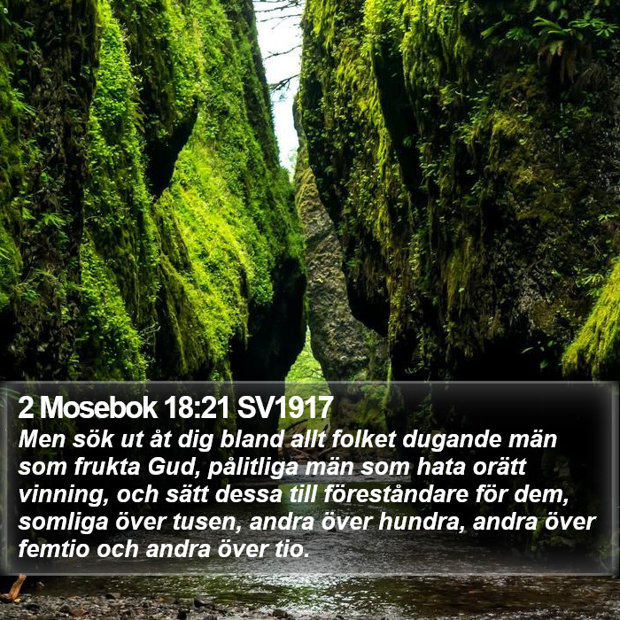 2 Mosebok 18:21 SV1917 Bible Study