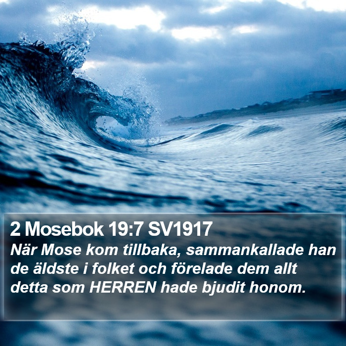2 Mosebok 19:7 SV1917 Bible Study