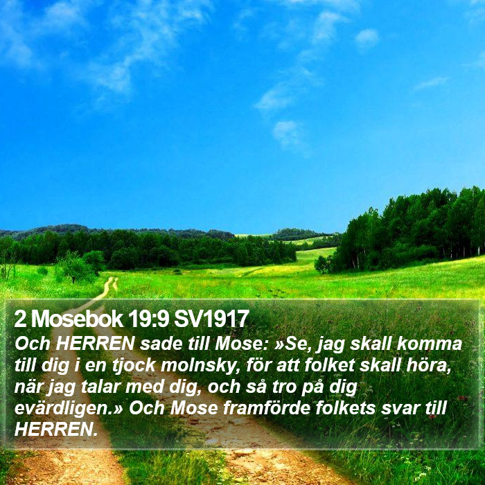 2 Mosebok 19:9 SV1917 Bible Study