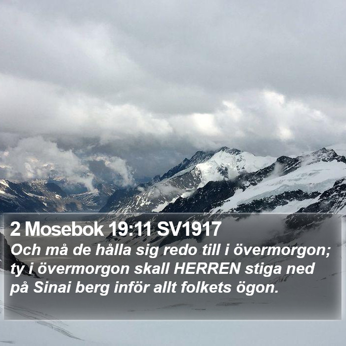 2 Mosebok 19:11 SV1917 Bible Study