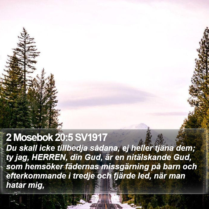 2 Mosebok 20:5 SV1917 Bible Study
