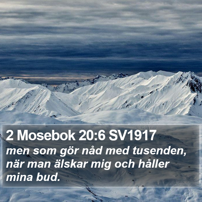 2 Mosebok 20:6 SV1917 Bible Study