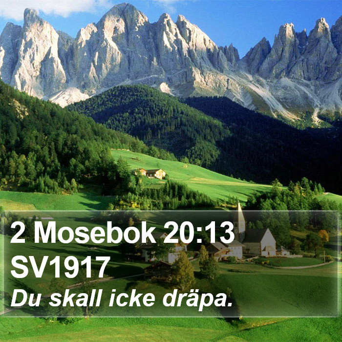 2 Mosebok 20:13 SV1917 Bible Study