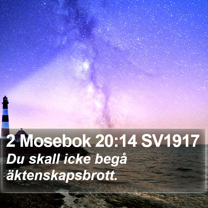 2 Mosebok 20:14 SV1917 Bible Study