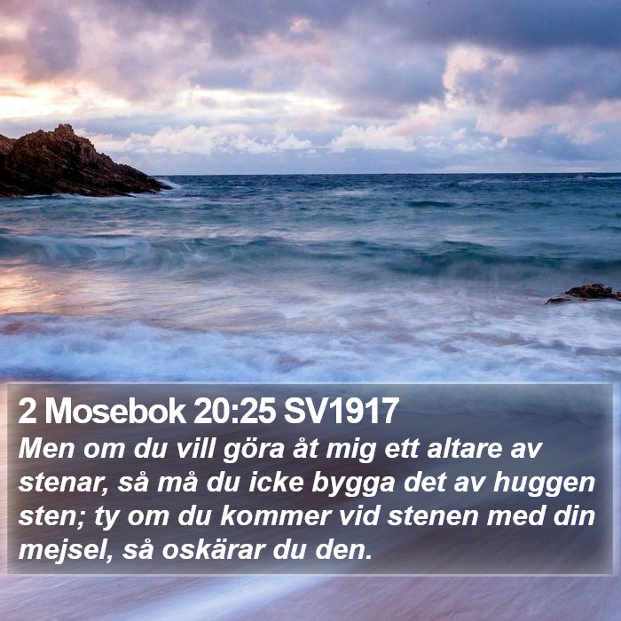2 Mosebok 20:25 SV1917 Bible Study