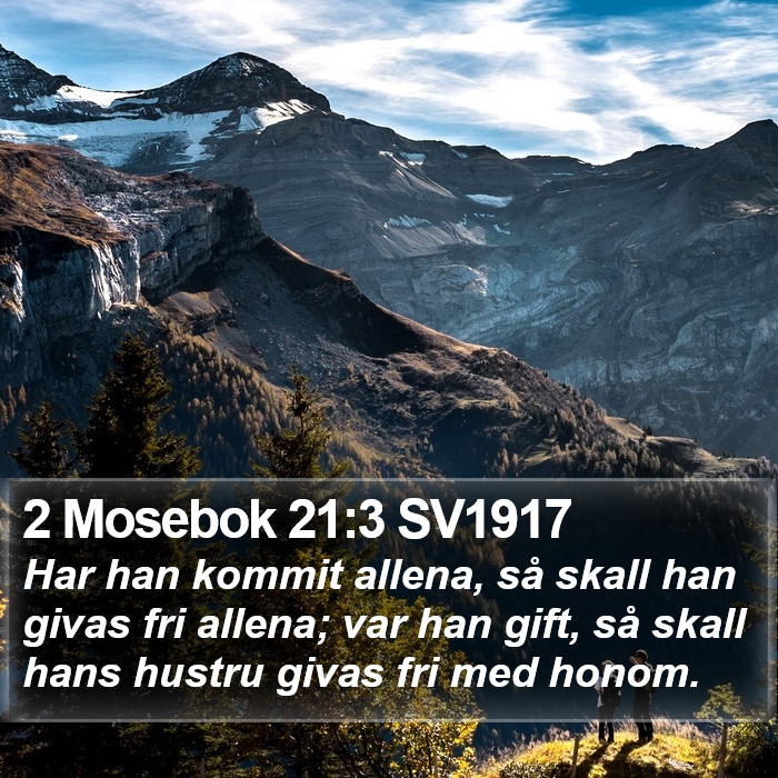 2 Mosebok 21:3 SV1917 Bible Study