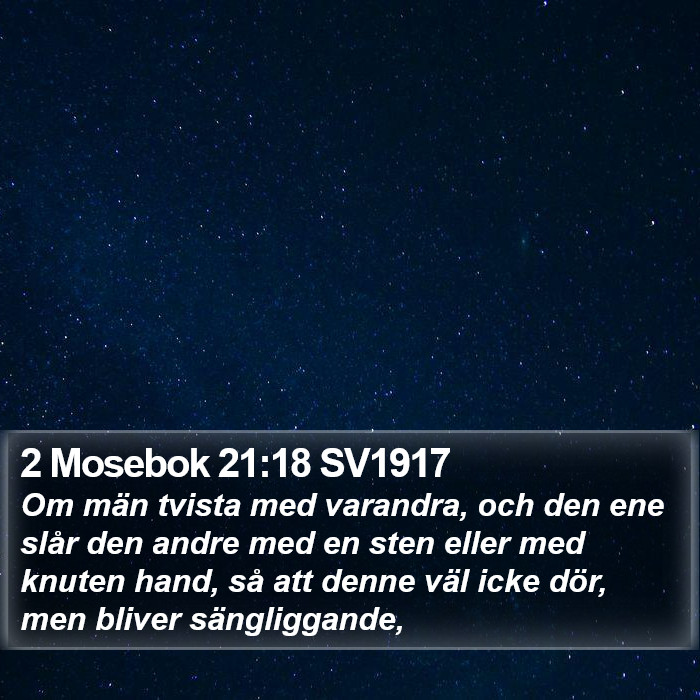 2 Mosebok 21:18 SV1917 Bible Study