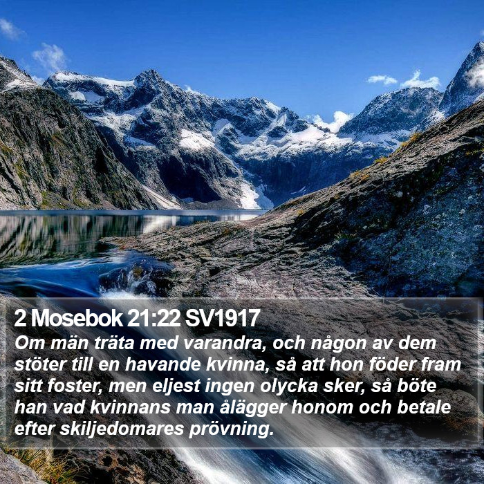 2 Mosebok 21:22 SV1917 Bible Study