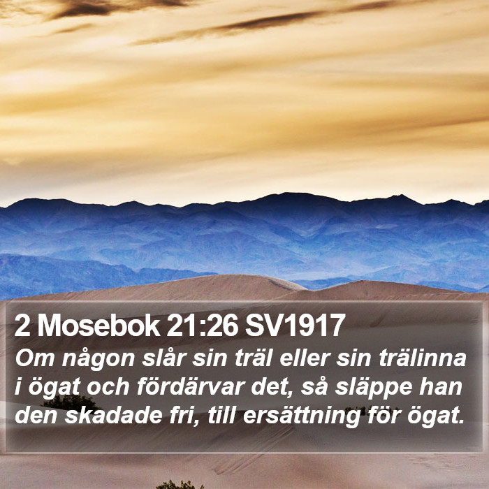 2 Mosebok 21:26 SV1917 Bible Study