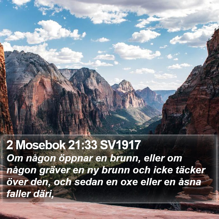 2 Mosebok 21:33 SV1917 Bible Study