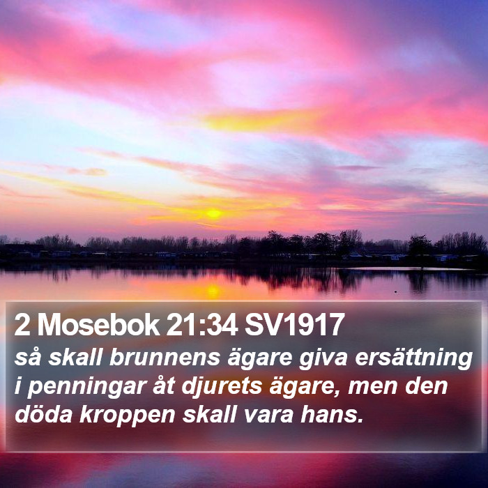 2 Mosebok 21:34 SV1917 Bible Study