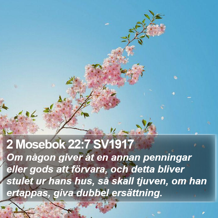 2 Mosebok 22:7 SV1917 Bible Study