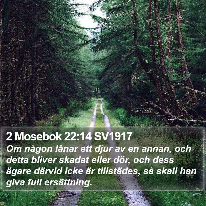 2 Mosebok 22:14 SV1917 Bible Study