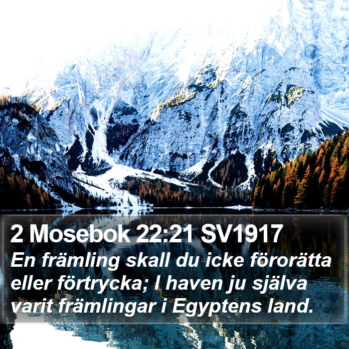 2 Mosebok 22:21 SV1917 Bible Study