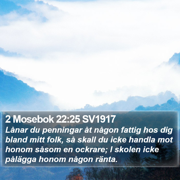 2 Mosebok 22:25 SV1917 Bible Study