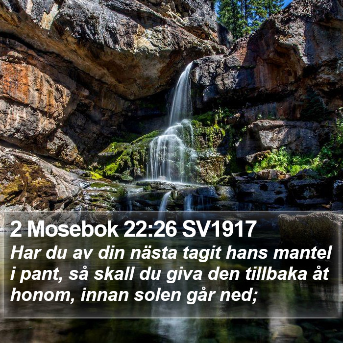 2 Mosebok 22:26 SV1917 Bible Study