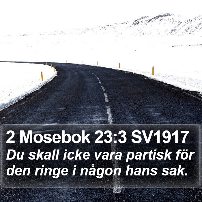 2 Mosebok 23:3 SV1917 Bible Study