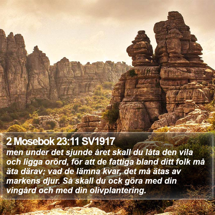 2 Mosebok 23:11 SV1917 Bible Study