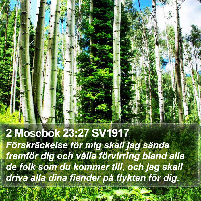 2 Mosebok 23:27 SV1917 Bible Study